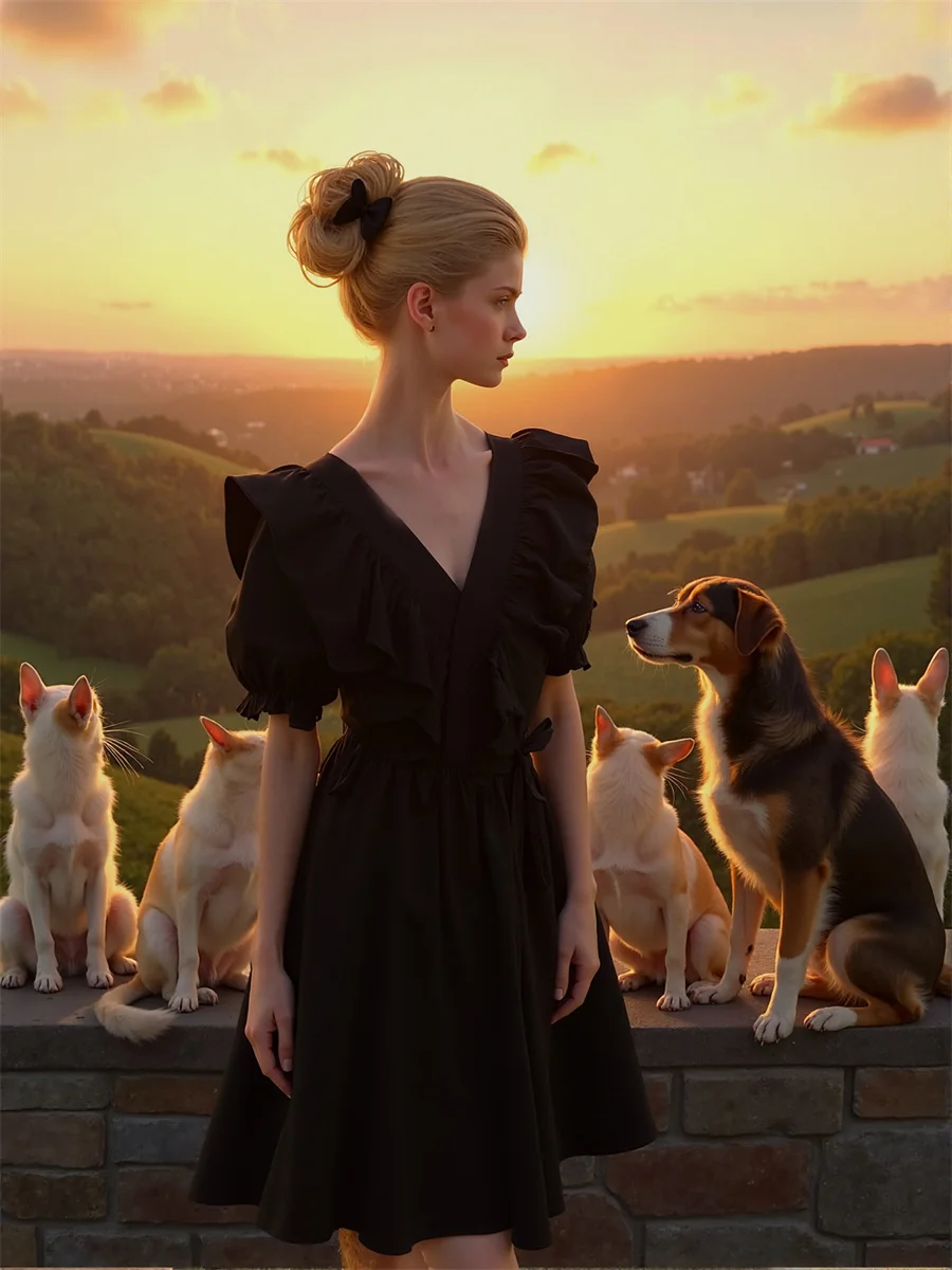 Women'S Elegant White Evening Dress American Retro Summer Floral Print Chiffon Boho Beach Holiday Vacation Maxi Long Flowing