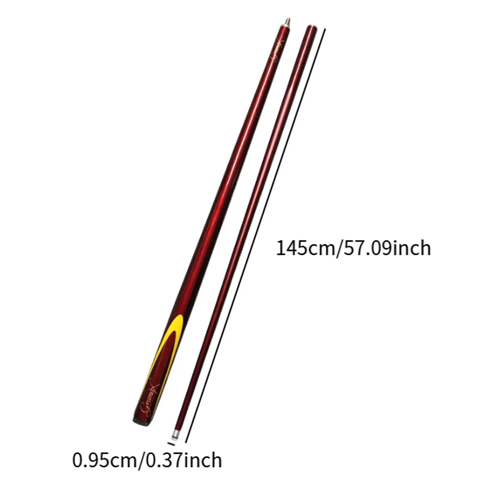

Wooden Pool Cue Stick Billiard Rod 145cm Two Section Billiards Supplies for Beginner Men Women