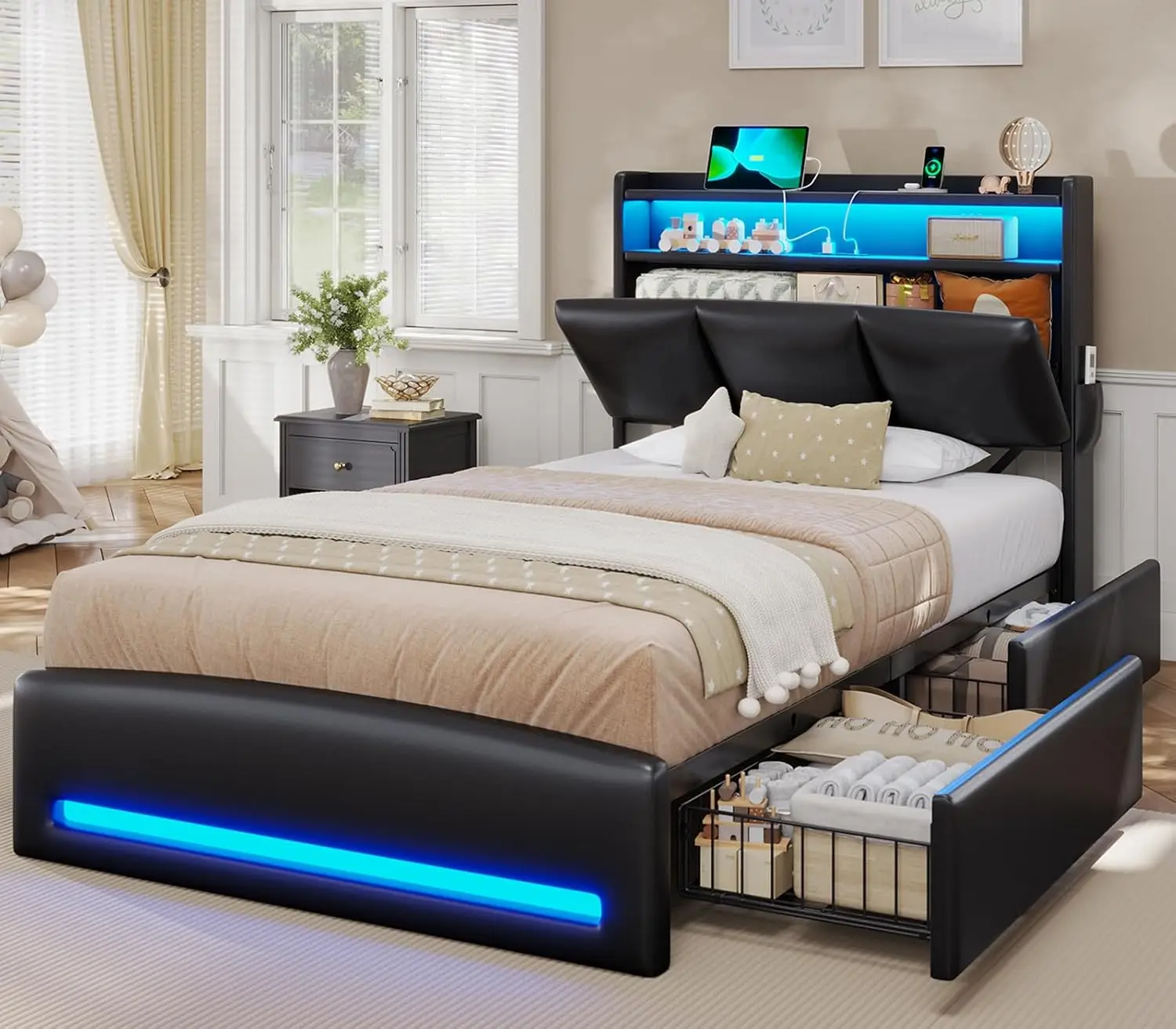 Bed Frames With Sto… - image