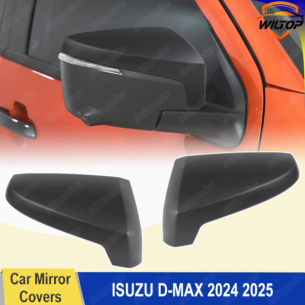 

Car Mirror Covers for ISUZU D-MAX V-Cross DL40 AT33/35 2024 2025 Rearview Mirror Covers ABS Matte Black Car Exterior Accessories