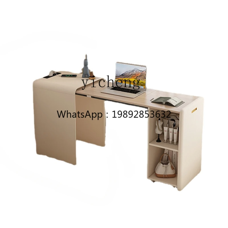 

Zc Foldable Bedside Table Study Writing Desk Solid Wood Household Minimalist Bedroom Bedside Storage Computer Desk