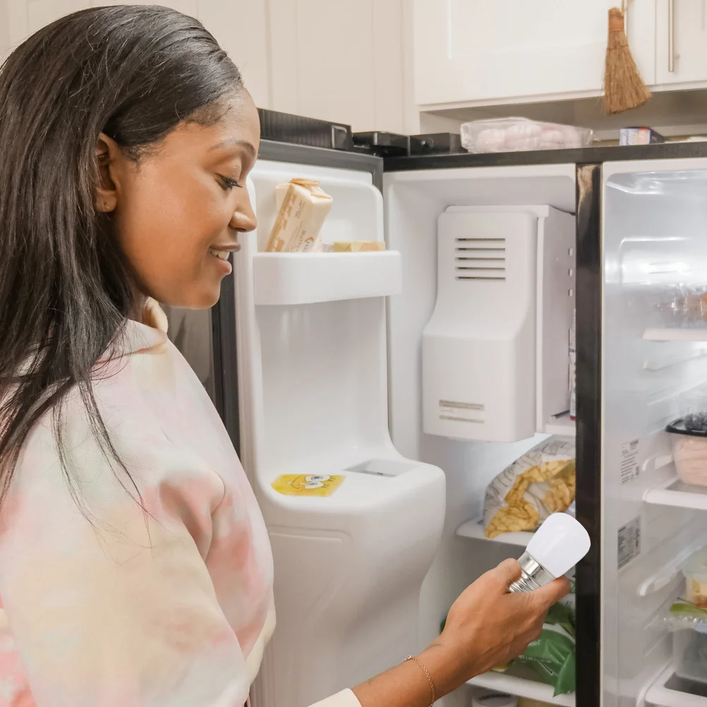 2Pcs LED Bulb Set E14 Base Refrigerator Light Bulb for Fridge Freezer Microwave Oven Appliance Lamp Replacement