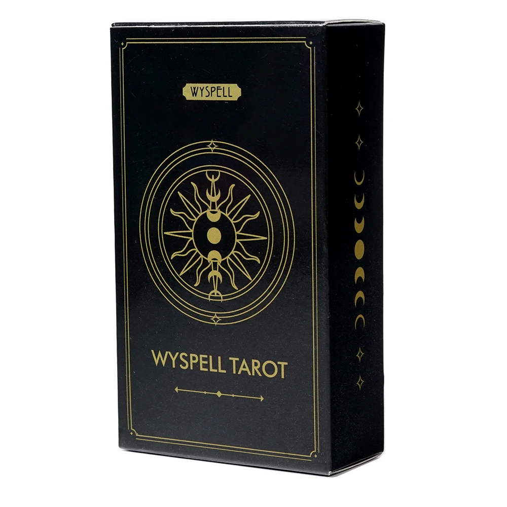 Wyspell Modern Tarot Unique Tarot Cards with Guide Book for Beginners Gold Foil Tarot Deck Gold Tarot Cards Beginner Set