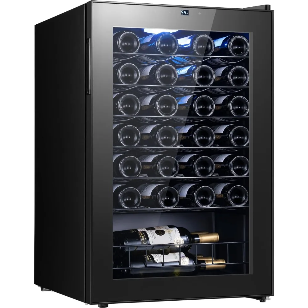 Холодильник для вина — холодильник для вина на 46 бутылок, 38–65 лет ℉   Цифровое управление с двойной стеклянной дверью и светодиодной подсветкой, отдельно стоящим или встроенным