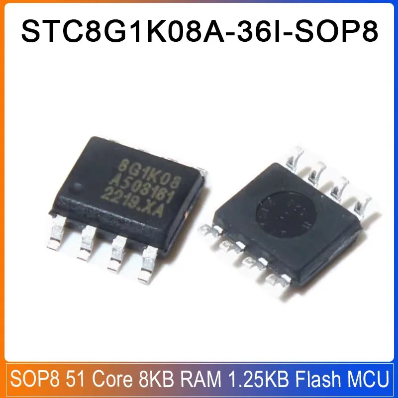 10-100PCS STC8G1K08A-36I-SOP8 STC8G1K08A 36I SOP8 STC8G1K08 51 Core 8KB RAM 1.25KB Flash MCU