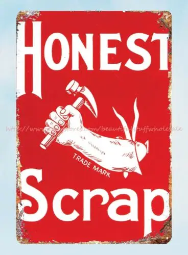 Honest Scrap Tobacco metal tin sign new ideas for the bedroom