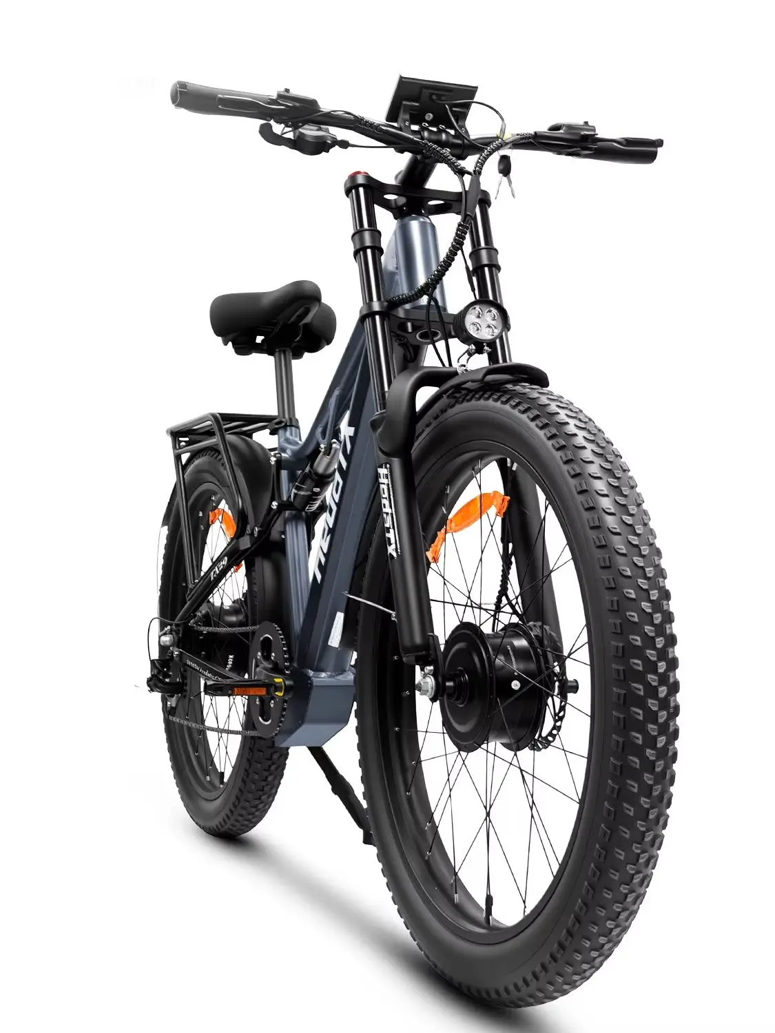 AliExpress NONE HedaTX XT29 Adult Urban Commuter Electric Bike, 48V 19.2Ah Lithium Battery, Lockable Air Dual Crown Front Fork to Absorb Bumps, 27.5×3.0-inch Wide Tyres, Max Load 150kg