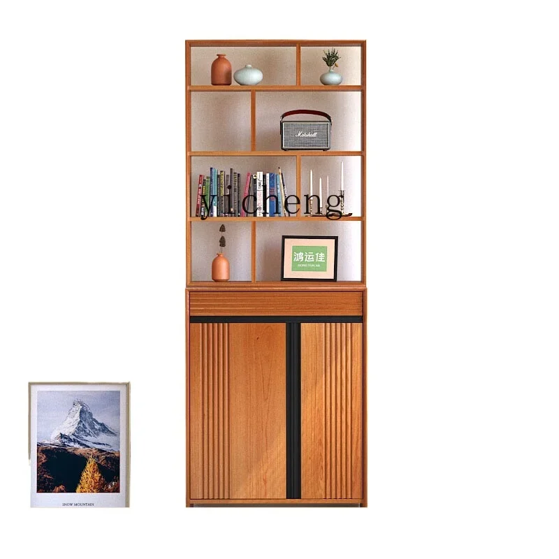 

zz solid wood shoe cabinet double-sided with screen home door new living room integrated partition entrance cabinet