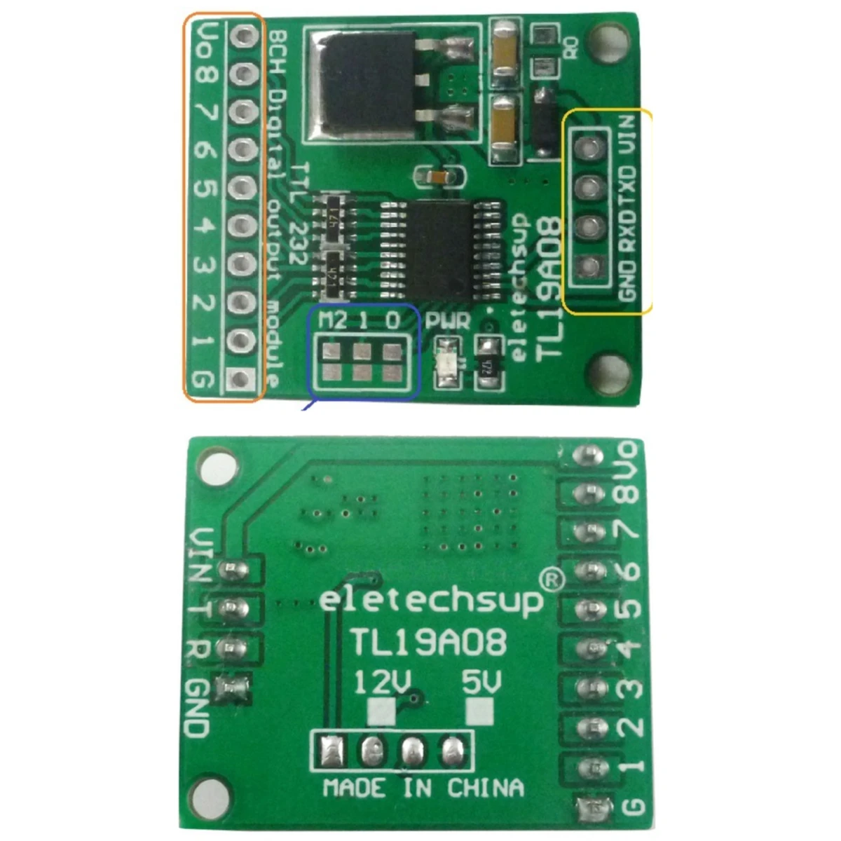 8ch Modbus Rtu AT Command RS232(TTL)PLC Module PC UART IO Control Switch Board for Relay Industrial automation