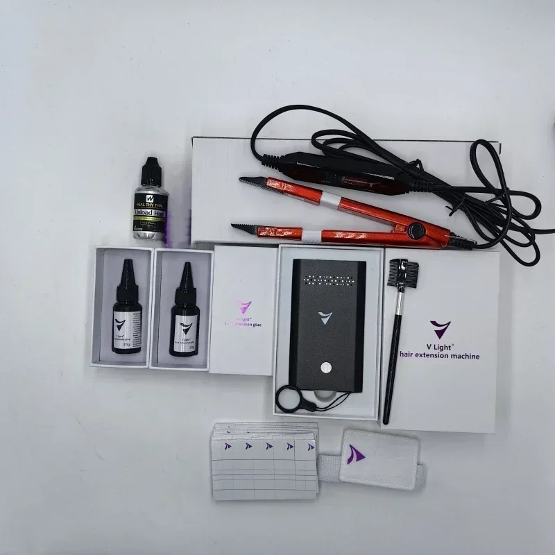 V light system the best selling tape hair extension tool in 2024 V light hair extension machine system hair extension kit set