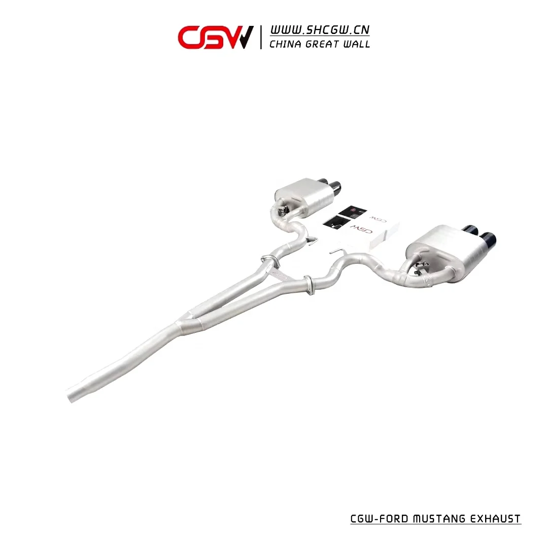 owling Sound Performance Exhaust Muffler With Black Quad Tips for  2.3T GT500 Style - view 4