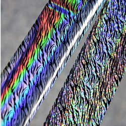 2pcs 100cm Laser Nail Transfer Foil Zebra Pattern Nail Art Foils Paper For Nail Decoration