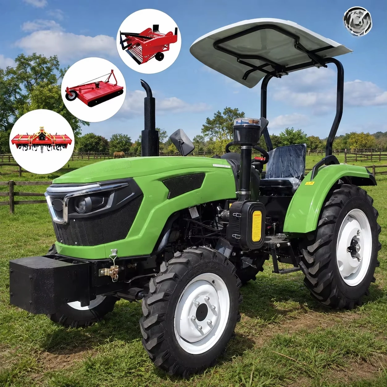 Full Machine Customization 4WD Tractor FULCORE Optional Dual Hydraulic Outputs Strong Traction for Farm Work Farm Tractor