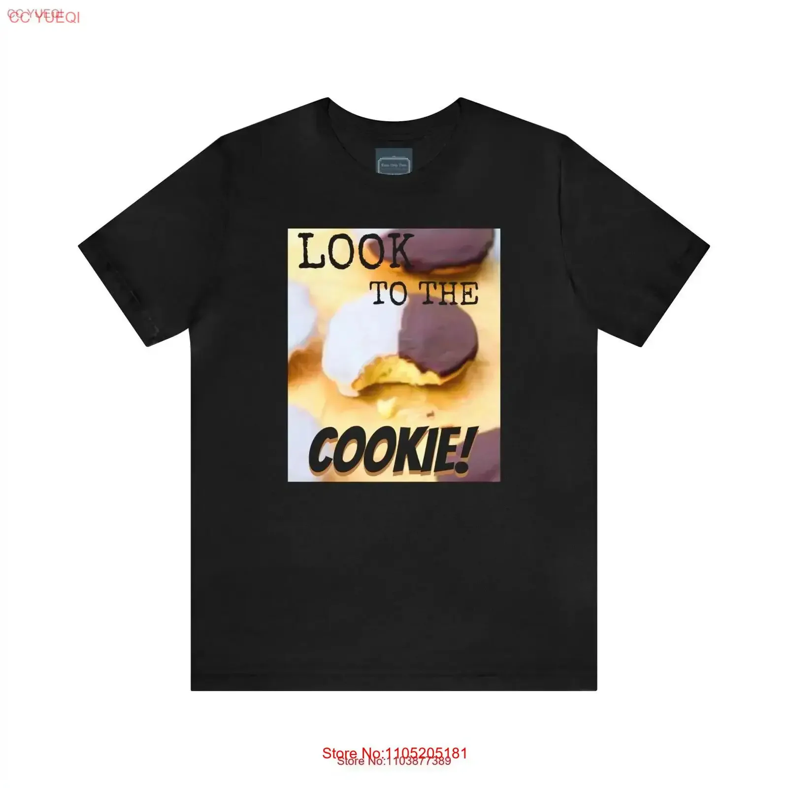 

Футболка из джерси SEINFELD, телешоу, цитата LOOK TO The Cookie, винтажная стильная растянутая мужская удобная дизайнерская одежда