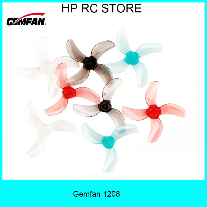 4Pairs 8PCS Gemfan 31mm 1208 3-Blatt 1209 4-Blatt PC Propeller 0,8mm/1mm/1,5mm Loch Für FPV Freestyle Tinywhoop Drone 0702 Motor