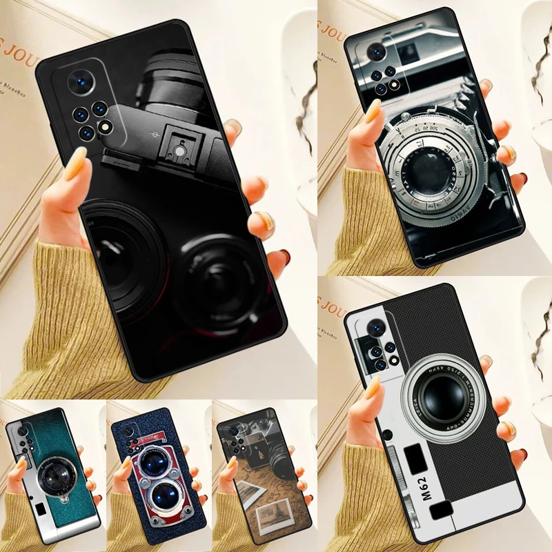 Instant Camera Case For Samsung Galaxy S24 Plus S23 S20 S21FE Lite S22 Ultra Note 20 S8 S9 S10 Phone Coque