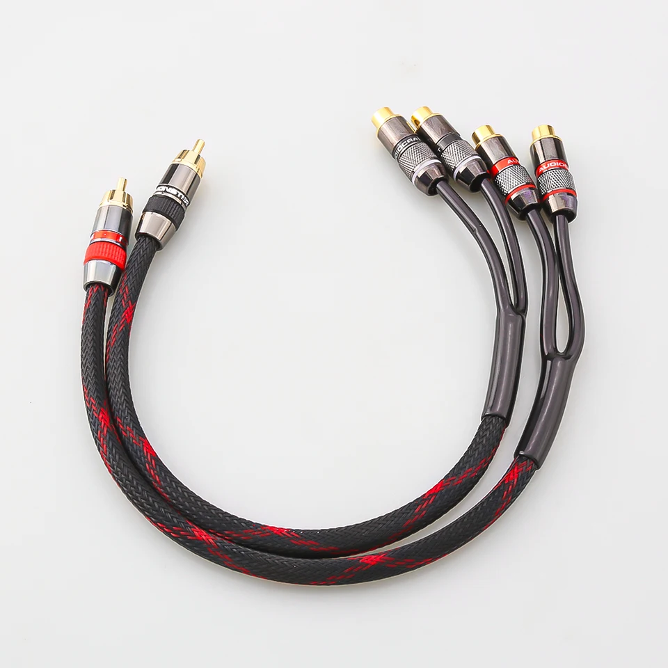 Cavo Splitter Y Da 1 Femmina A 2 Maschi – 30cm, Per Subwoofer E Amplificatori Auto - 4