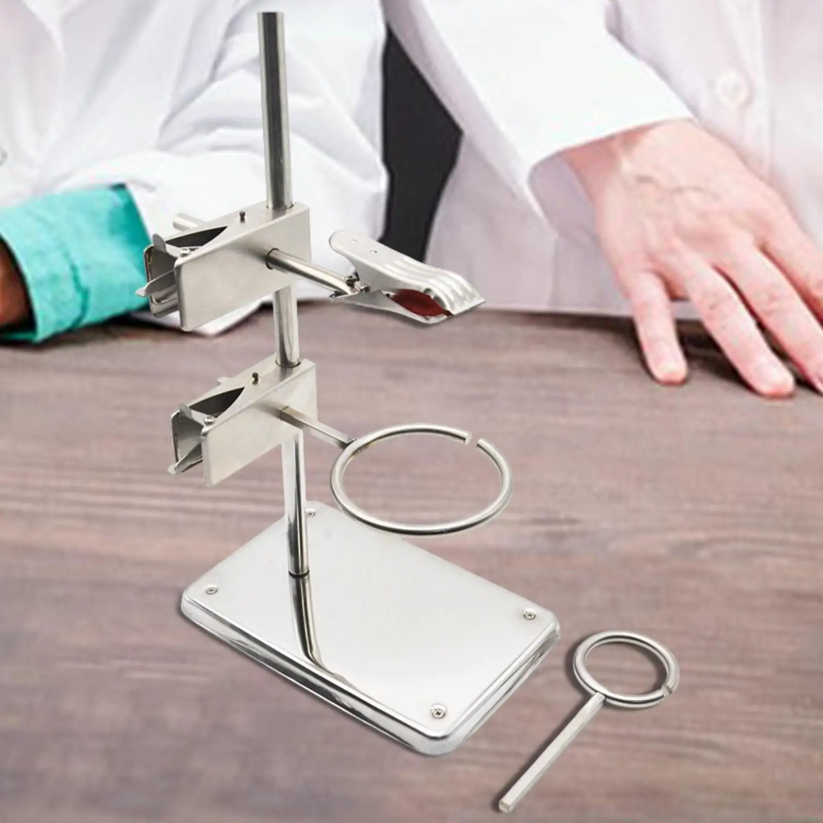 Stainless Steel Lab Stand Science Experiment Practicing Learning Toy Stem Project Instrument Support Rack Experiment Stand
