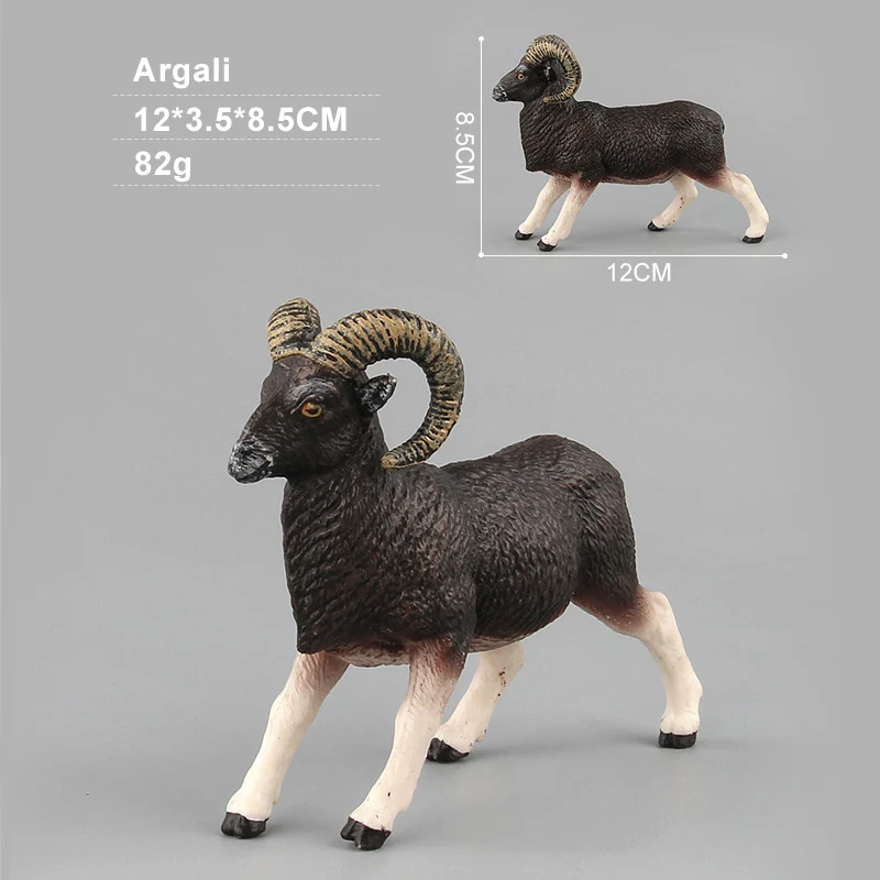 12CM Simulation Wildlife Park African Animals Model Toy Longhorn Bull Zebra  Antilope Action Figures Kids Early Learning Toys