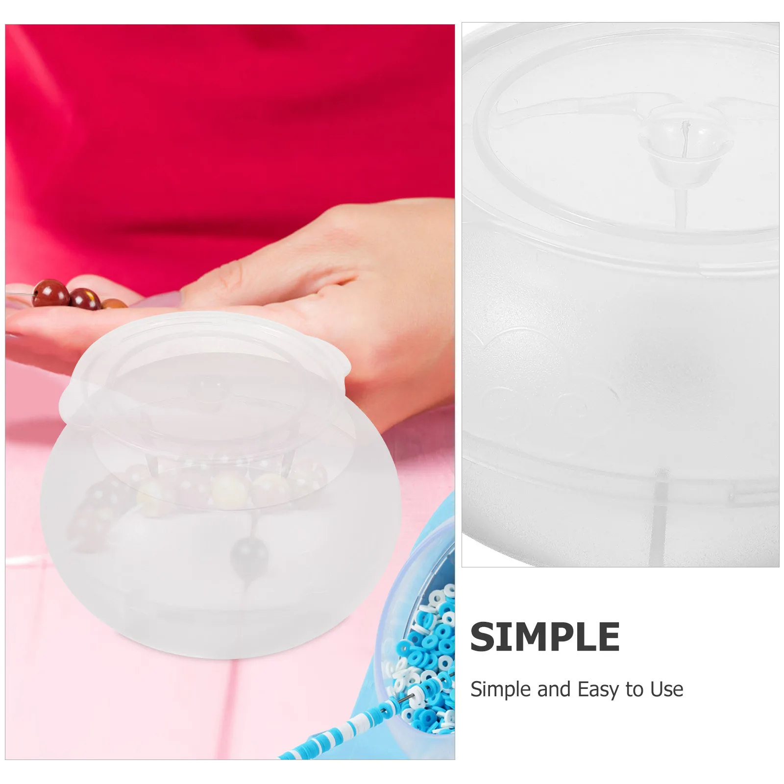 

Bead Spinner Bowl Beading Machine Tool Plastic Container DIY Bracelet Necklace Maker Accessories Jewelry Handmade Tools