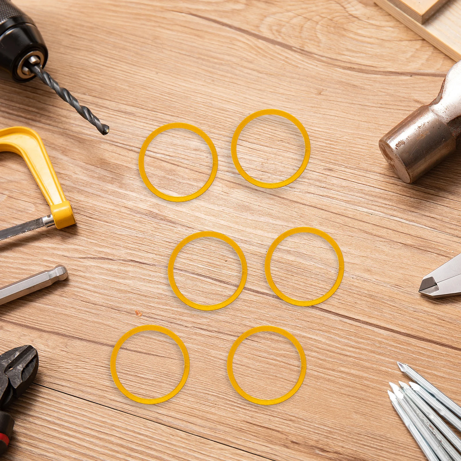 

6Pcs Aluminum Alloy Bike Spacer Set 10 5 3 2mm Lightweight Threadless Stem Headset Spacers Durable for Road Mountain Bikes