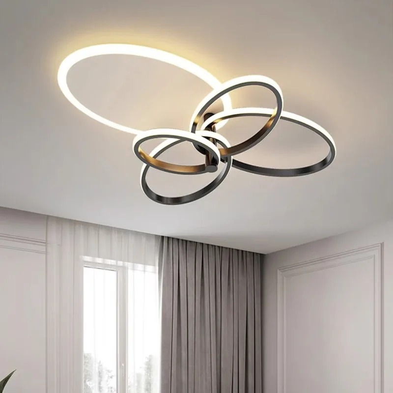 Modern LED Ceiling Lights Black Gold White Home Decorations Bedroom Living Dining Room Nordic Ceiling Lighting Interior Fixtures