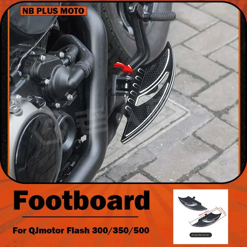 【Premium】For QJMOTOR QJ Flash 300/350/500 motorcycle modified front foot pedals with non-slip footrest