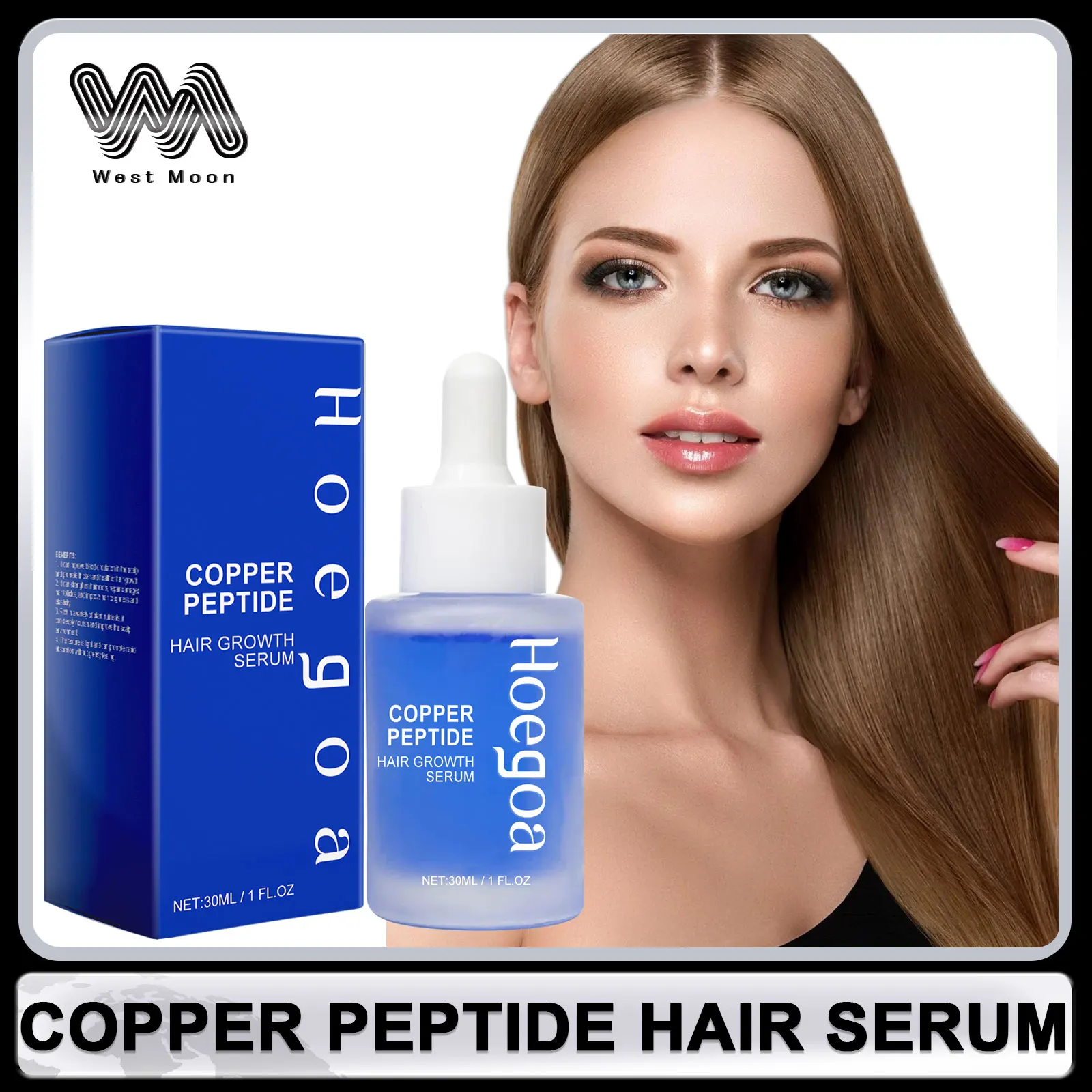 

Copper Peptide Hair Growth Serum Deep Hydration for Hair Anti Hair Loss Improve Dry Curly Damaged Hair Roots Repair Hair Serum