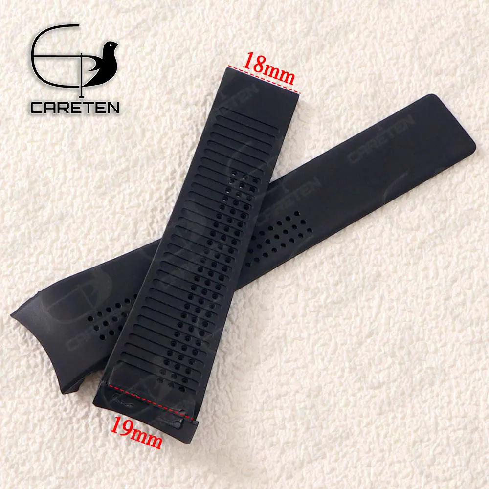 Elbow Screw Hole Rubber Watchband For TAG HEUER GRAND CARRERA AQUARACER Strap 22mm Waterproof T Mark Silicone Watch Bracelet