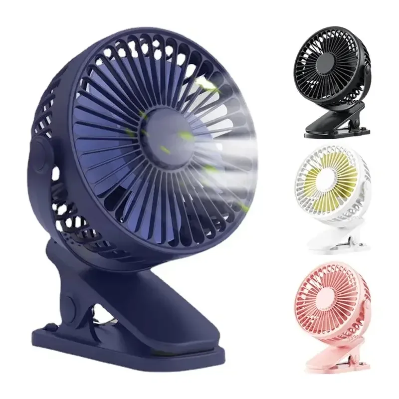 

Creative Mini Clip Fan Mute Portable Desktop Home Dorm Stroller For Rechargeable USB High Wind Three Speed Blower Student Deskto
