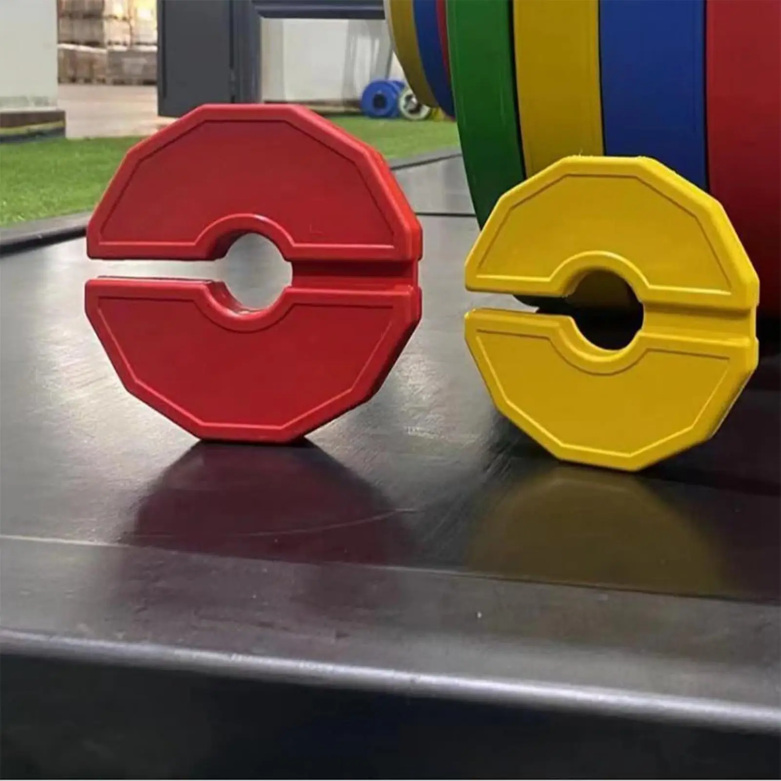 1 Uds 0,25 KG/0,5 KG/0,75 KG/1 KG placas de barra de goma agujero de 1,37 pulgadas entrenamiento de fuerza placa de peso de mancuernas placas de barra