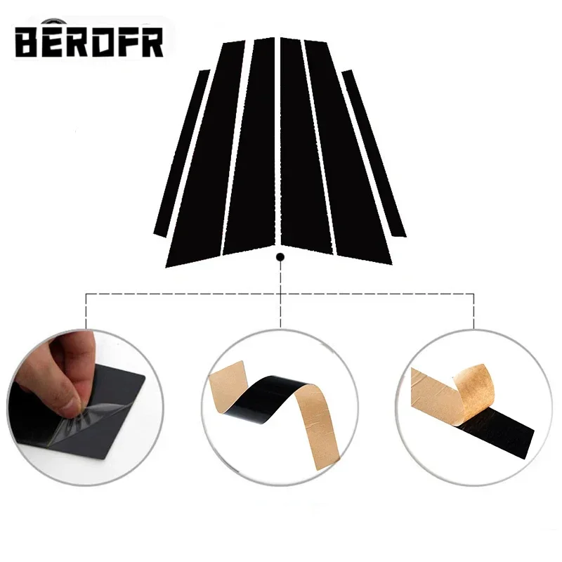 اكسسوارات السيارات لمرسيدس بنز C-Class (W203) 2001 2002 2003 2004 2005-2007 نافذة الباب عمود المشاركات غطاء مجموعات الكسوة ملصقات