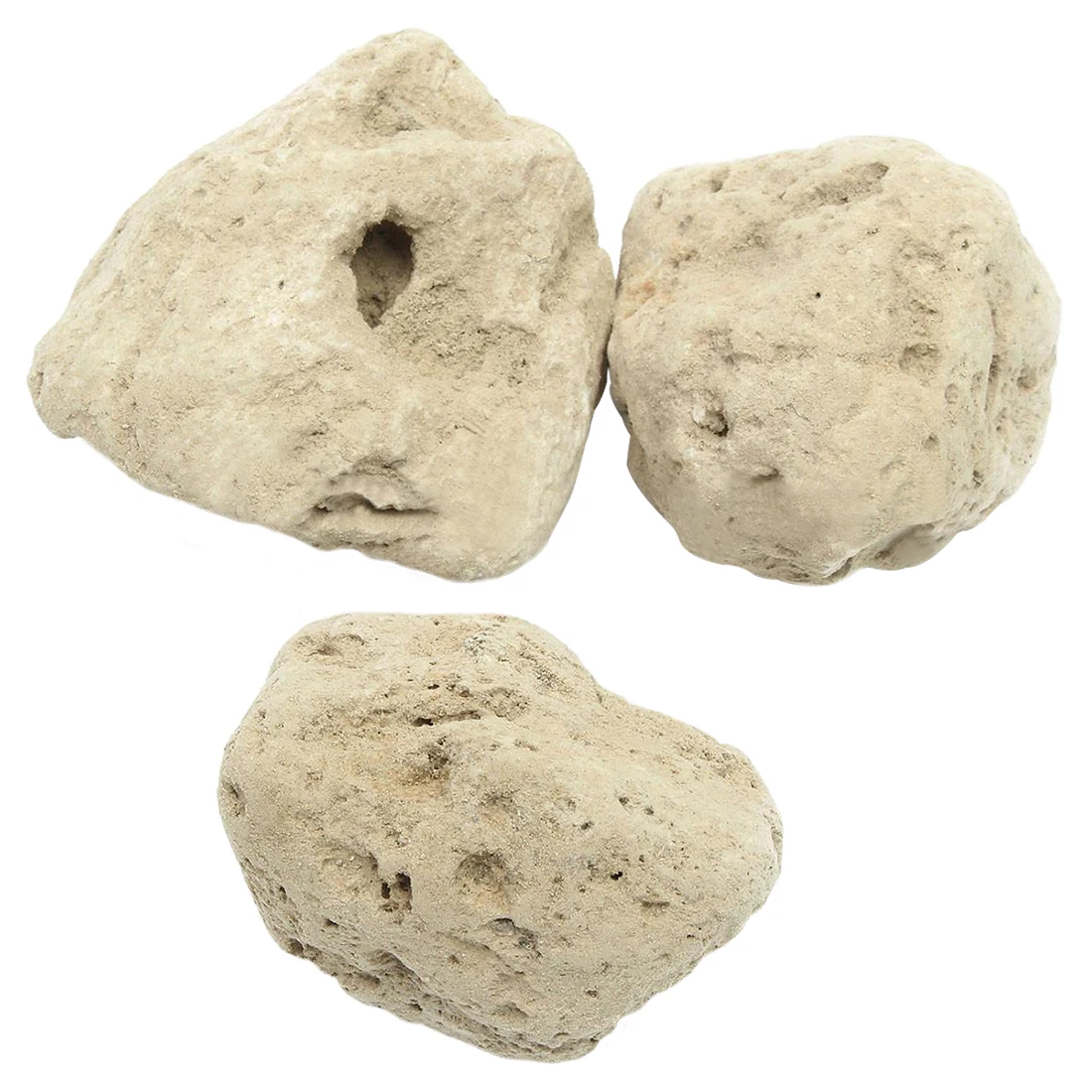 3pcs Floating Real Rocks Aquarium Water Plant fish tank Aquatic Landscape Models:S Diameter 4-5CM 3Pcs