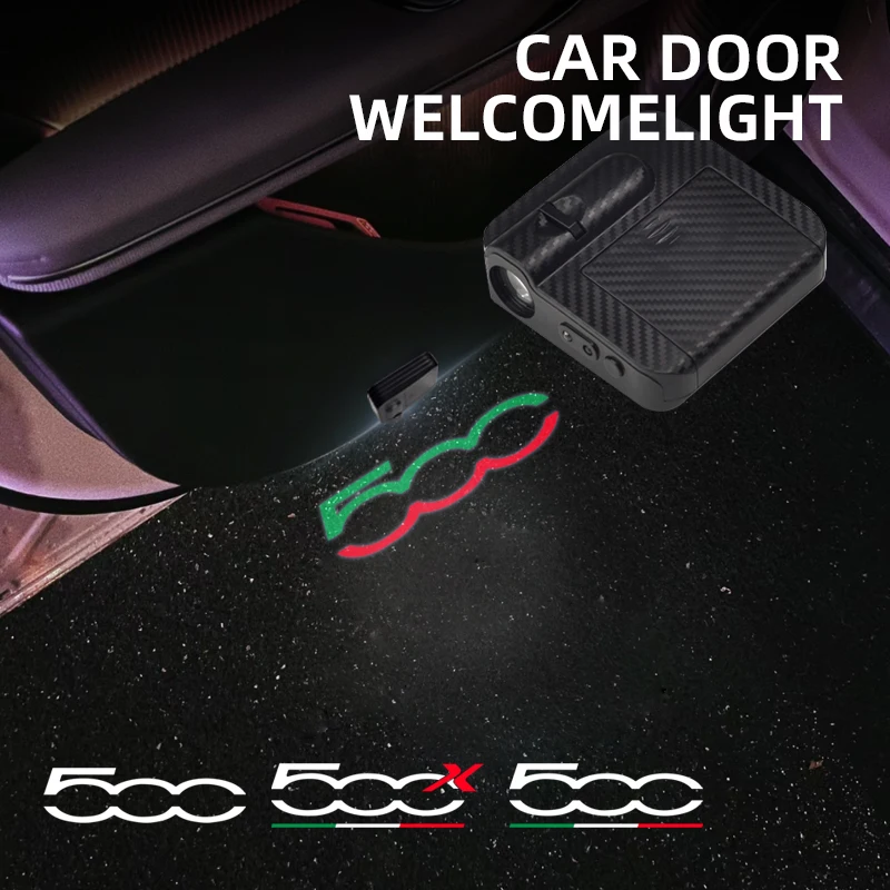 1/2 шт. 500 500X логотип автомобиля дверь HD светодиодные лампы проектор любезный приветственный свет для Fiat 695 595 Abarth Panda Punto Bravo Stilo 124