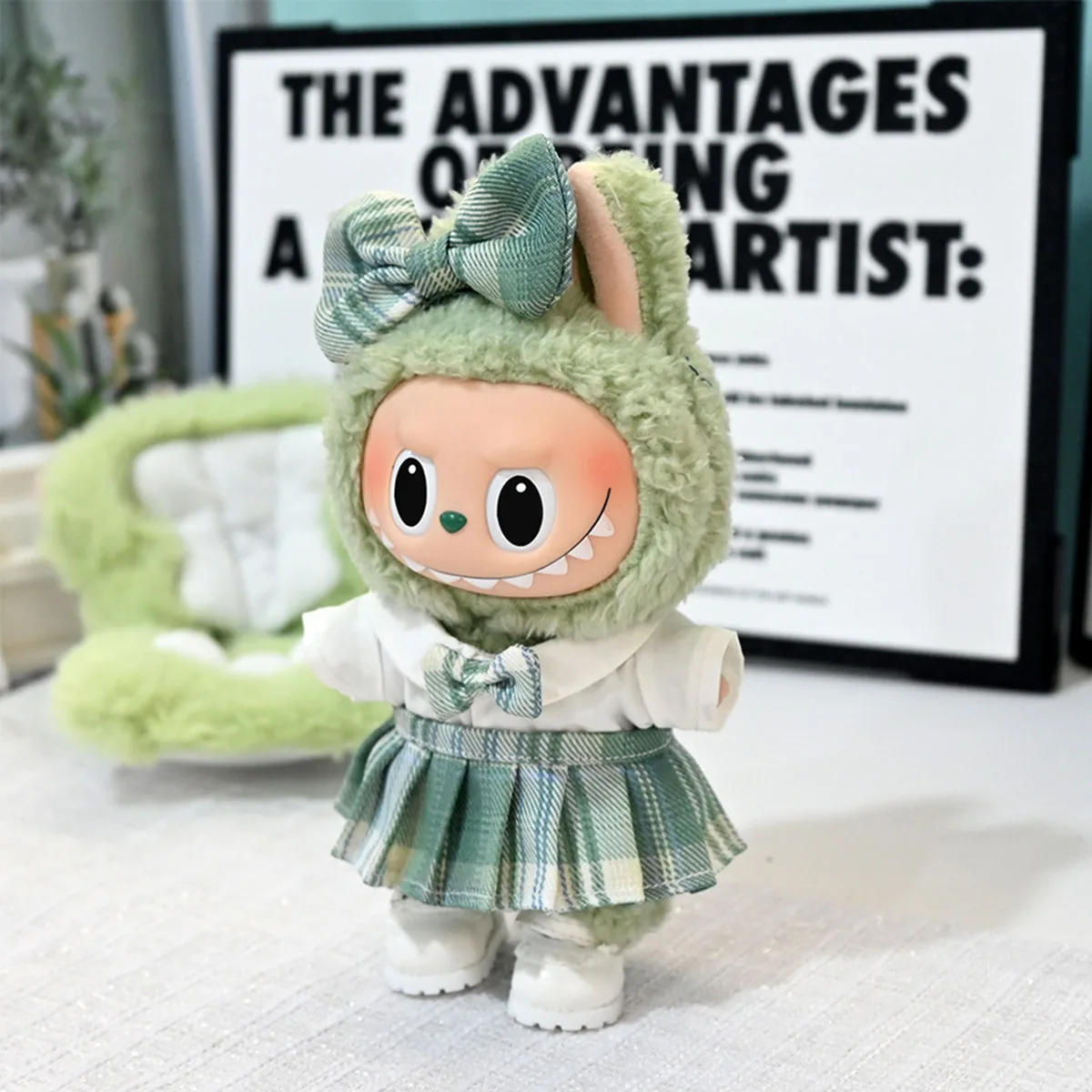 Mignon Mini poupée vêtements mode salopette jupe plissée ensemble pour Labubu idole V1 V2 V3 poupées vêtements poupée accessoires