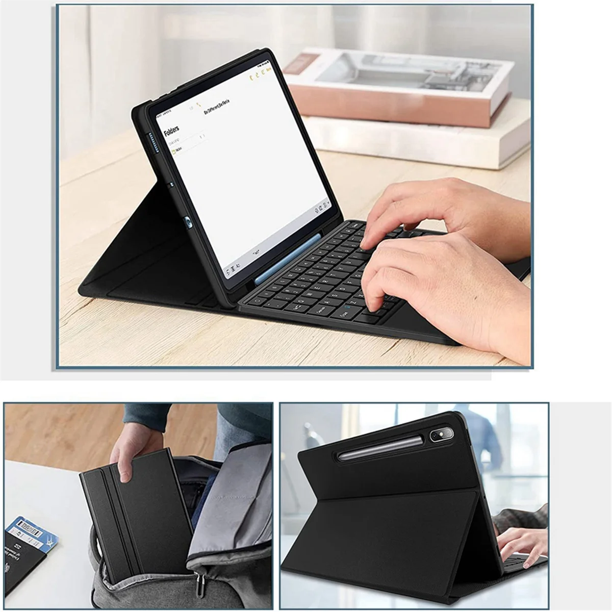 AT87-Para Samsung S9 11 Polegadas Tablet Capa para S9 Bluetooth Teclado Sem Fio Caso com Teclado