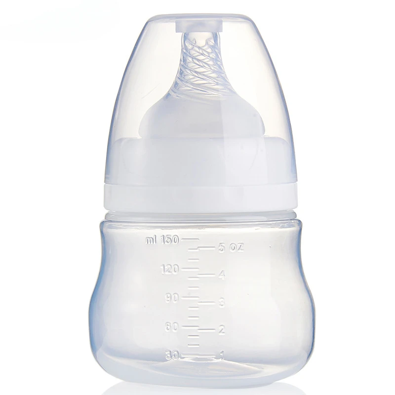 150ML Wide-mouth Bottle for Breast Pumps Bottle Feeder Newborn Baby Feeding Bottle Silicone Nipple Baby Drop-resistant Bottles