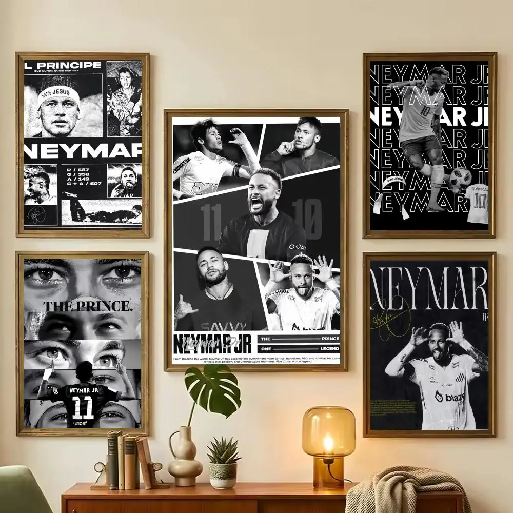 Sports Neymar Poster Decorative Wall Art for Living Rooms, Bedrooms, Bars & Cafés, Stylish Home Décor Gift