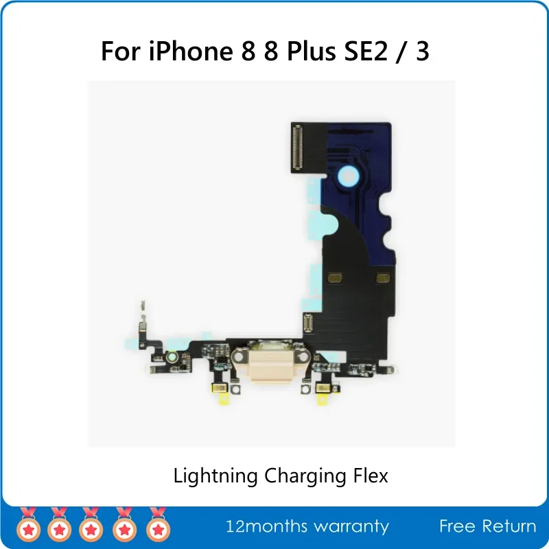 

Собранный с официальным разъемом для зарядной док-станции Flex Lightning для IPhone 8 Plus SE 2020 SE3, замена порта зарядного устройства протестирована
