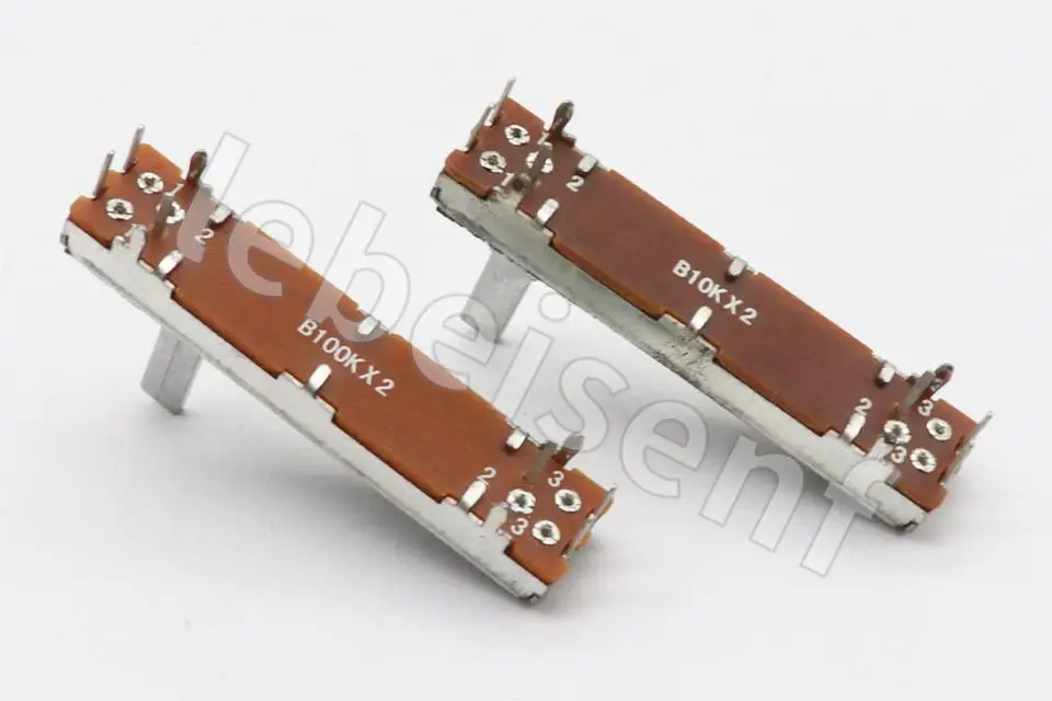 10pcs long 45mm 4.5CM two-channel stereo straight slide potentiometer fader B10K B100K