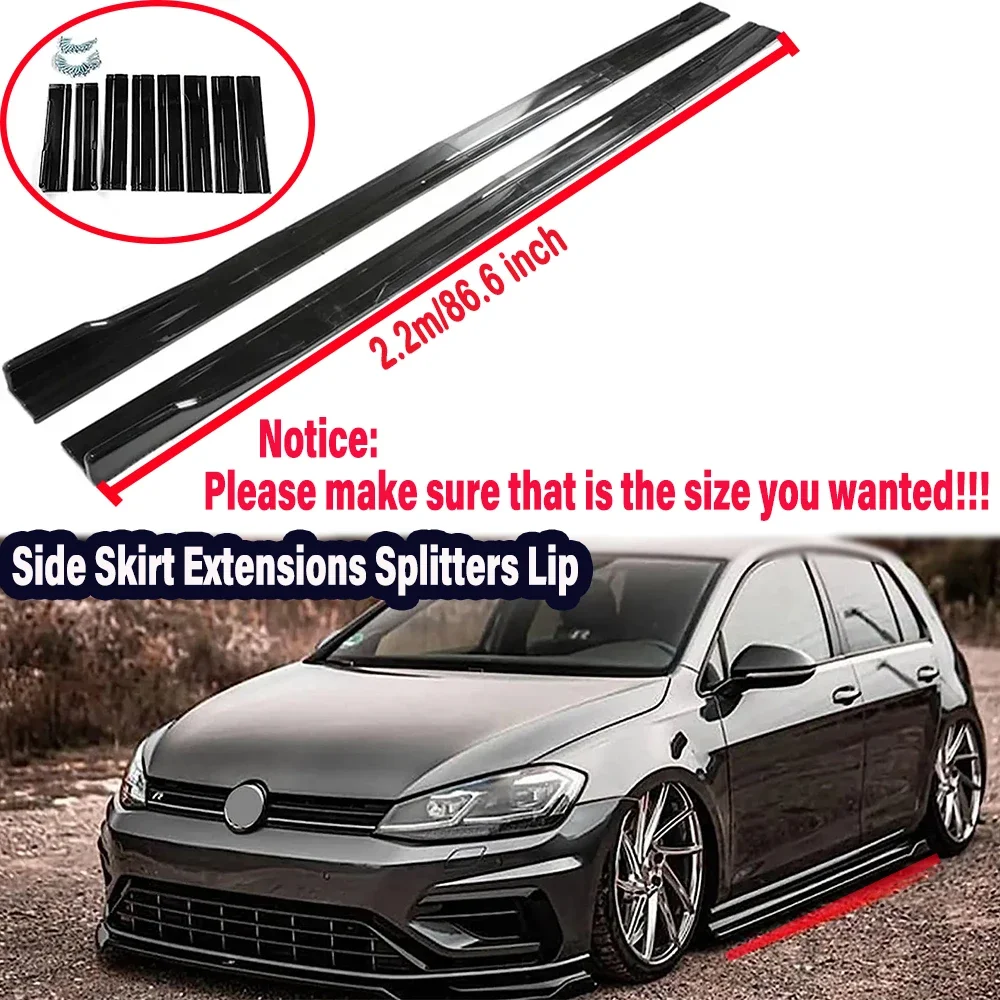 

Side Skirt Extensions Universal Side Rocker Splitters Diffuser Winglet Wings For BMW For VW Golf mk 6-7 For Honda For Audi