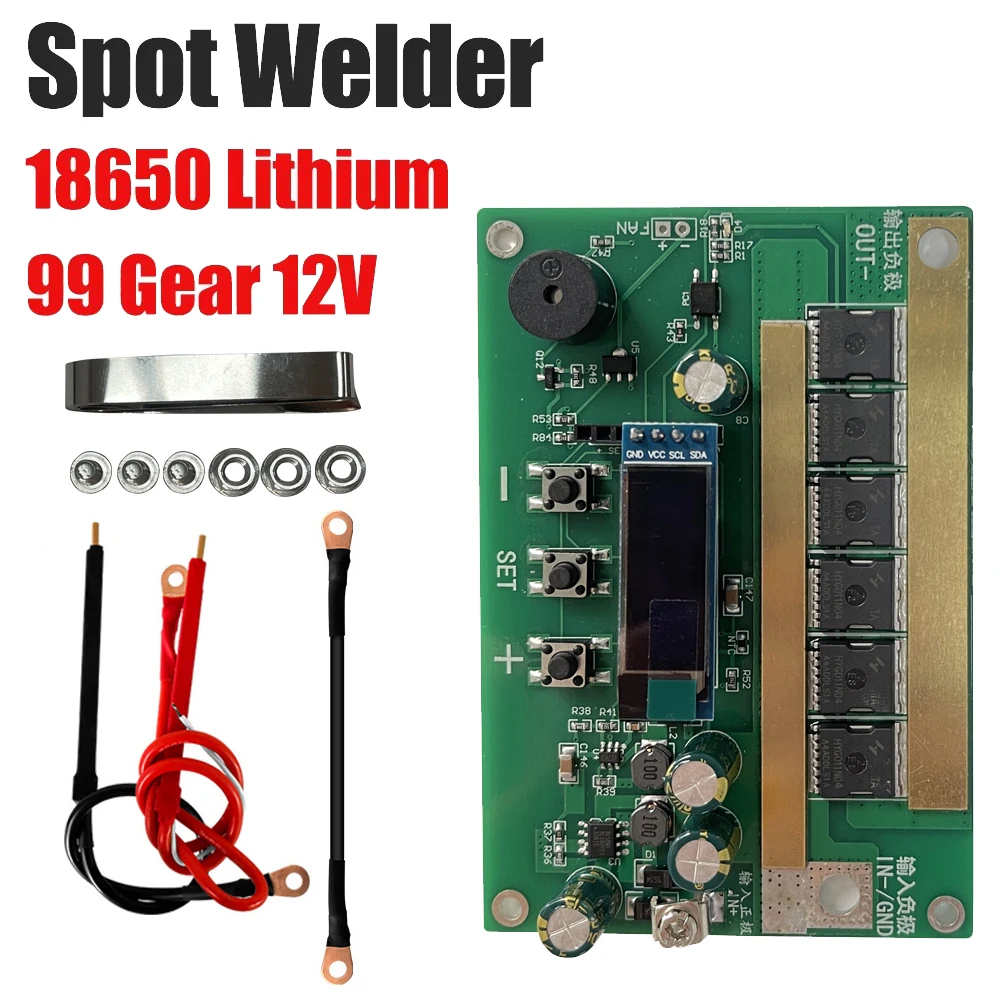 

99 Gears 12V Spot Welder Module with Welding Pen DIY Spot Welder Kit Spot Welder Control Board Set for 18650 Lithium Battery