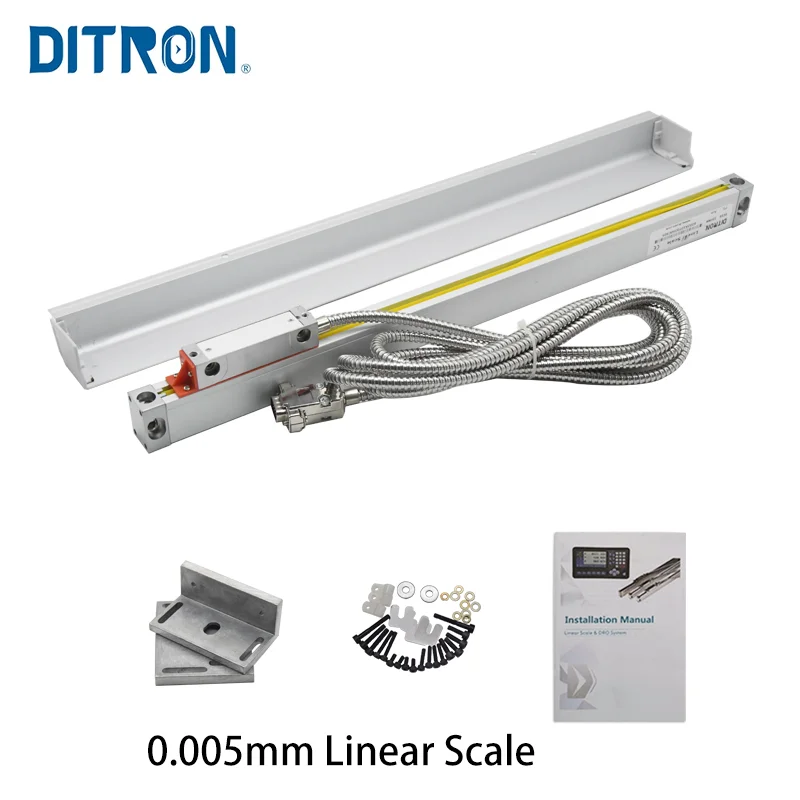 

DITRON Sino Linear Glass Scale 5um Resolution 5V TTL Dro Digital Optical Grating Ruler for Lathe Milling Machine