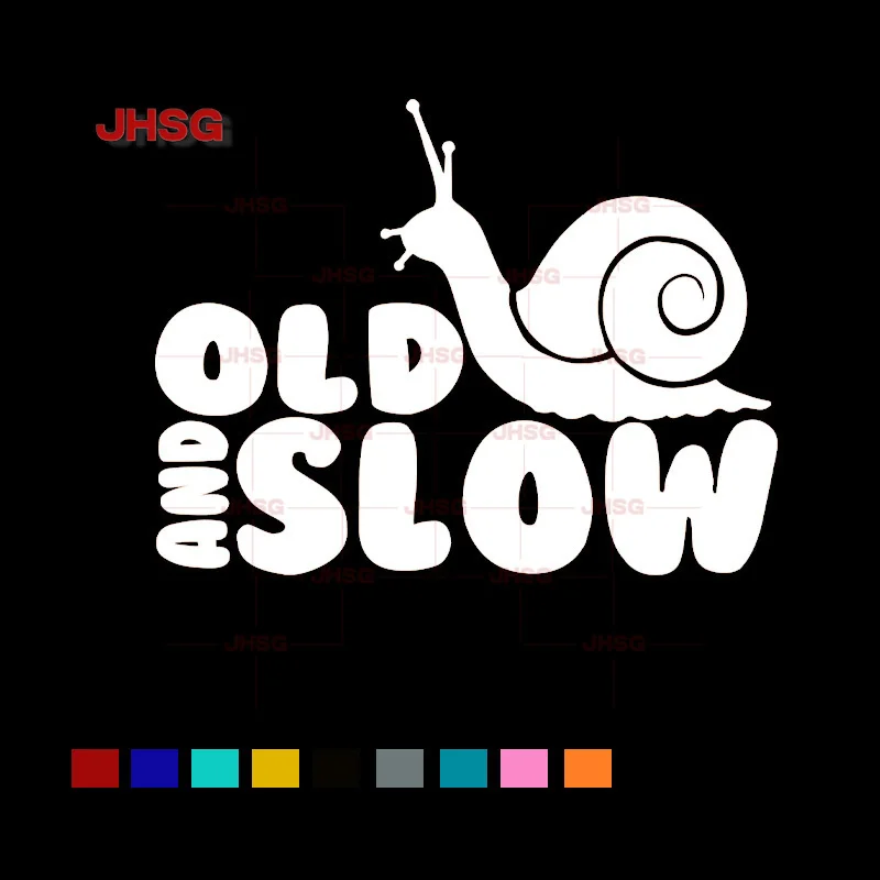 Old Slow Driver Decal Window Bumper Car Sticker Snail Decoration Helmet Laptop Skateboard Luggage Decal Pvc New Arrival Hot Sale