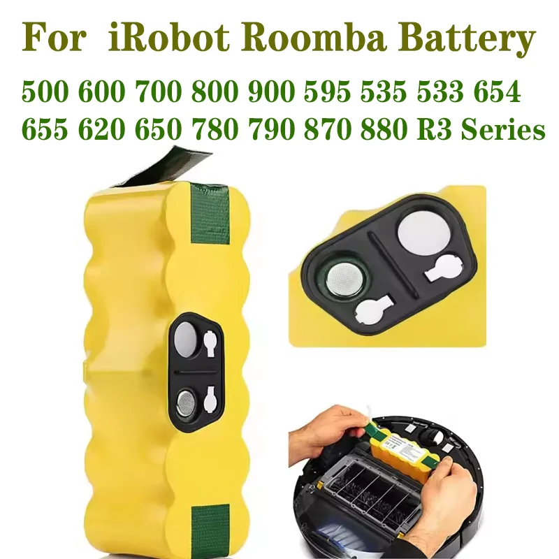 NEW For iRobot Roomba Battery 12800mAh for 500 600 700 800 900 630 631 760 780 860 521 530 531 550 540 545 Series Vacuum Cleaner