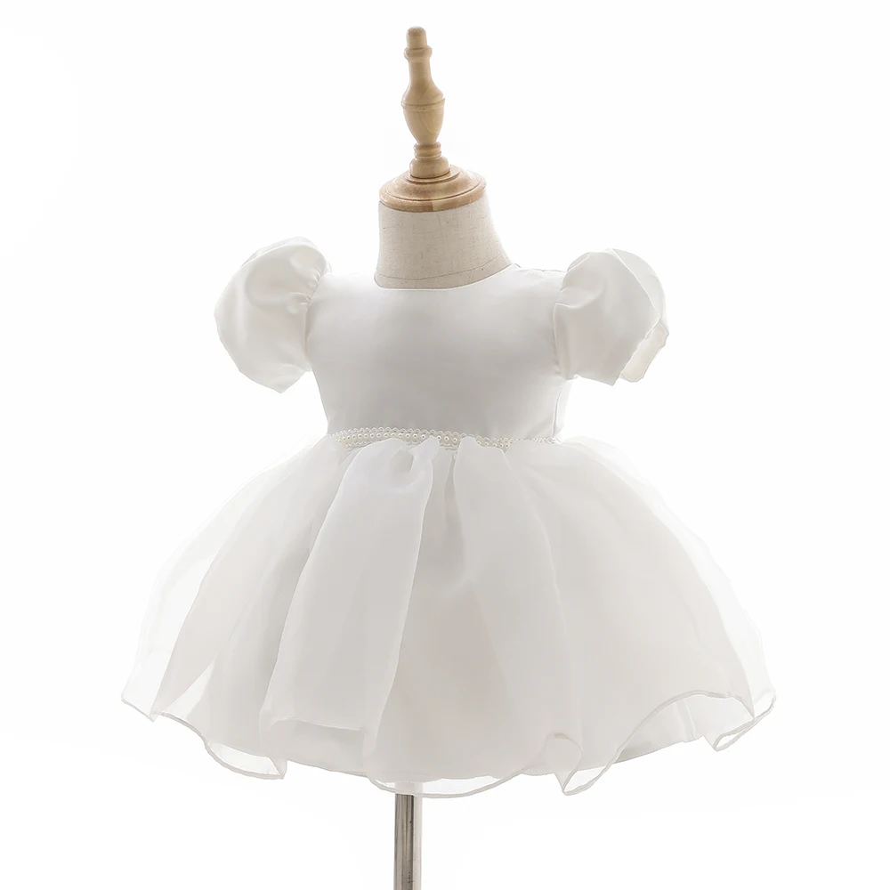 Wholesale Birthday Dresses Beautiful Ball Gown Beaded Flower Baby Girl Dress New Design Pageant Luxury High Quality