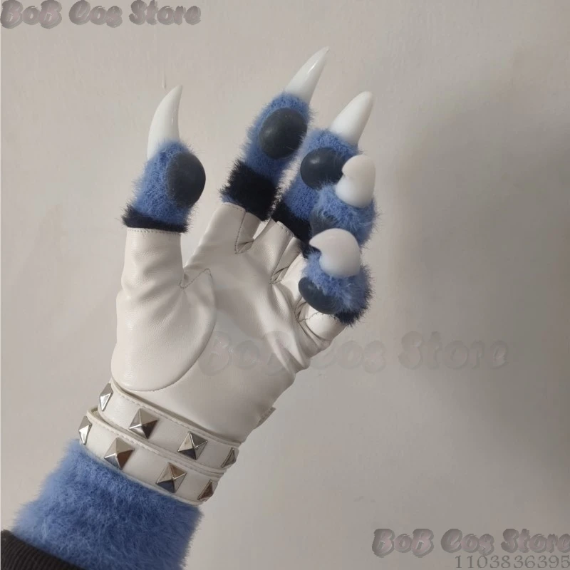 Nail Gloves Kig Furry Animal Claw Cosplay Fursuit Pink Paw Silica Gel Girl Women Man Comic Con Party Gift Roleplay Customized