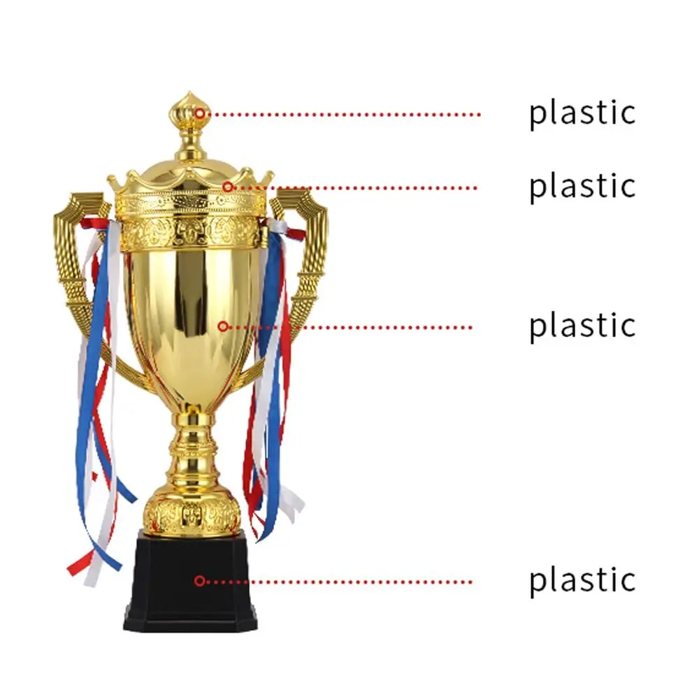 Game Award Metal Model Gold Trophy Awards Small Size With Lid Prize Cup Gold Color Plastic Model Trophy Winner Award