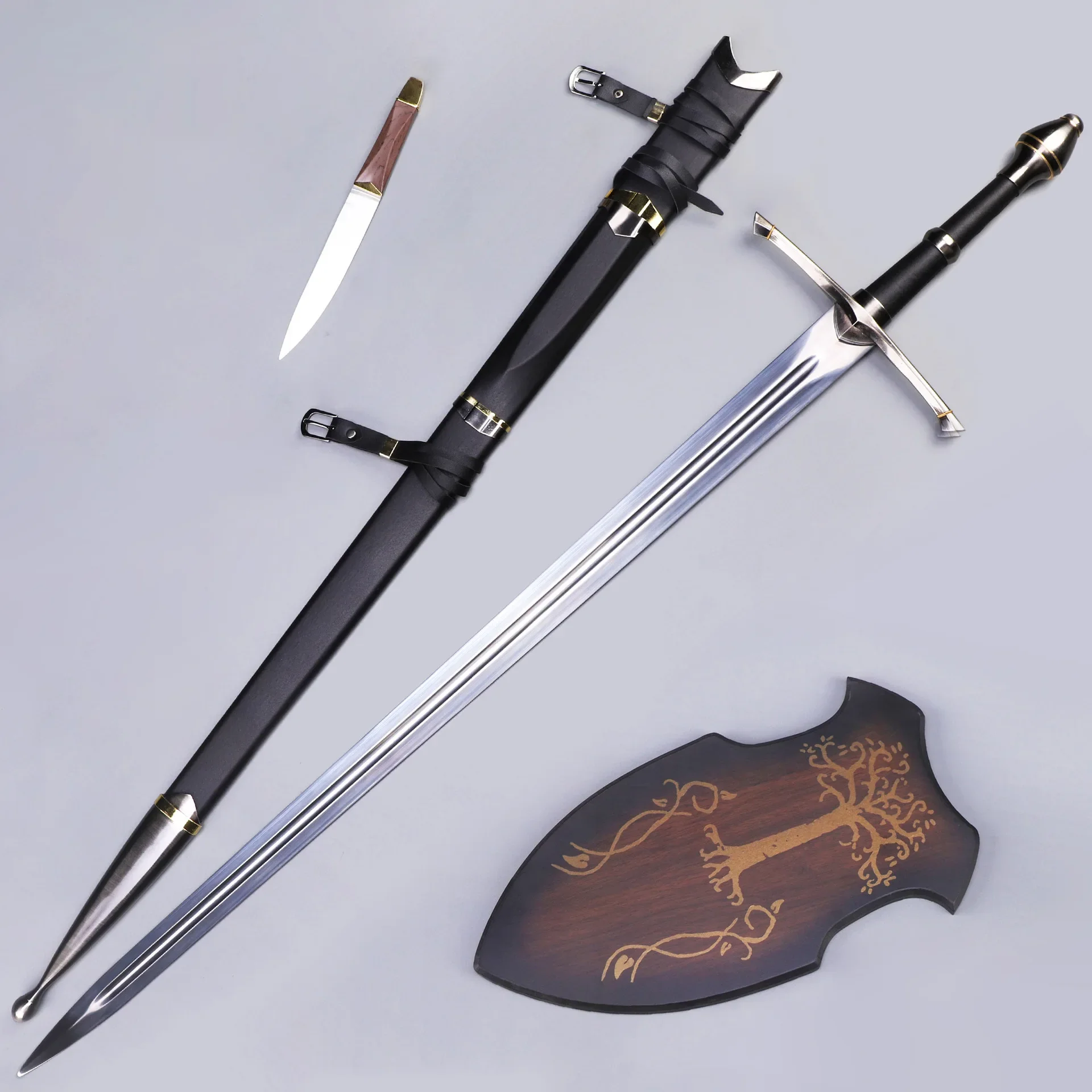 Metal Made Crafts 1:1 King of Guardians The Sword of Aragon Narsil Weapons Desktop Home Wall Hanging Decor Ornaments Adult Gift