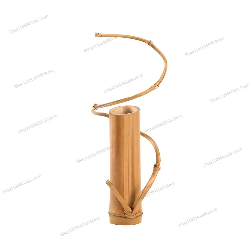 For bamboo flower utensils Chinese ornaments dried flowers creative zen tea room study bamboo flower arrangement flower basket